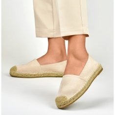 Klasické béžové dámské espadrilky velikost 39