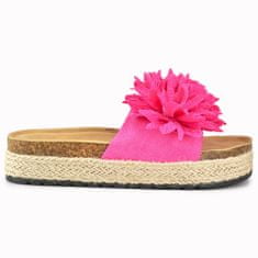 Dámské žabky espadrille fuchsiová velikost 39