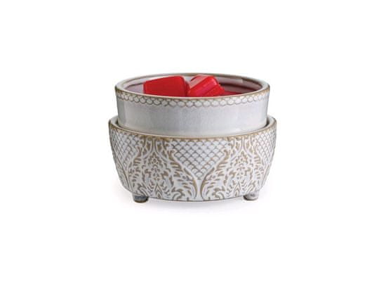 Candle Warmers elektrická aromalampa a ohřívač svíček 2v1 Vintage White