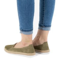 Dámské kožené polobotky espadrille 0646W velikost 37