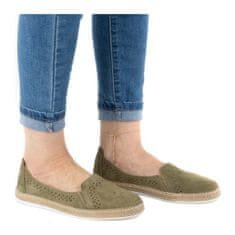 Dámské kožené polobotky espadrille 0646W velikost 37