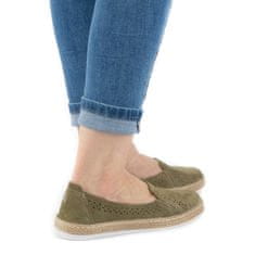 Dámské kožené polobotky espadrille 0646W velikost 37