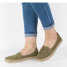 Dámské kožené polobotky espadrille 0646W velikost 37