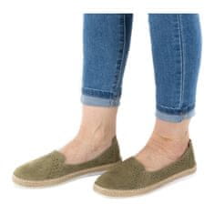 Dámské kožené polobotky espadrille 0646W velikost 37