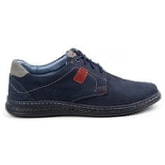 Pánská kožená obuv pro volný čas 930MA navy blue velikost 44