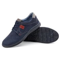 Pánská kožená obuv pro volný čas 930MA navy blue velikost 44