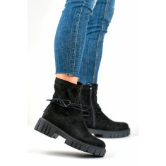 Černé dámské boty s elastickým svrškem velikost 40