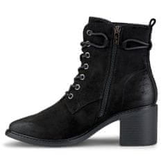 Černé šněrovací boty na nízkém podpatku velikost 41