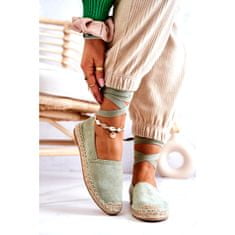 Vázané semišové espadrilky Green Ismanne velikost 38