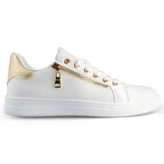 Bílá sportovní obuv se zlatým zipem velikost 40