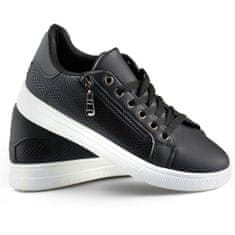 Černá sportovní obuv s ozdobným zipem velikost 37