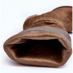 Semišové boty s pevnými podpatky velikost 41