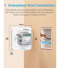 Meross Meross Smart Wi-Fi Termostat pro Kotel / Vodní Podlahové Topení, MTS200BHK (EU verze)