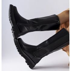 Černé vysoké boty Clelia na platformě velikost 37