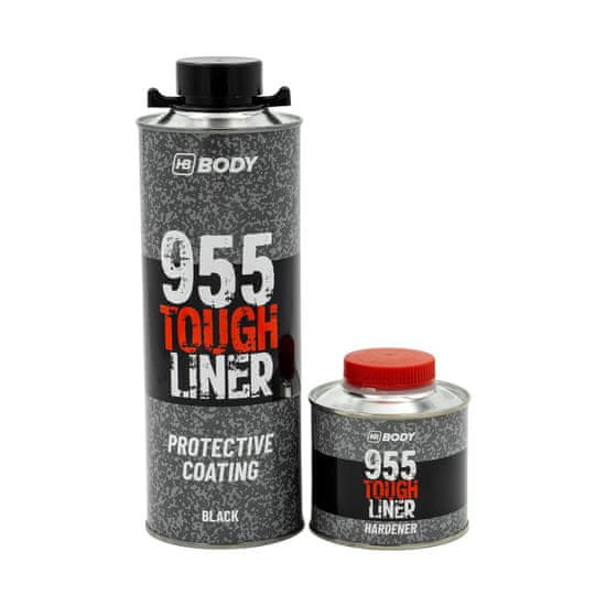 HB BODY Set 955 Tough liner + tužidlo - Černá (600 + 200ml) - vysoce mechanicky odolná hmota