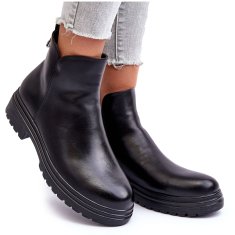 Kožené nízké boty Black velikost 40