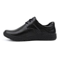 Pánské kožené boty Casual 923K black velikost 45