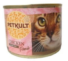 Petkult Petkult cat konz. KUŘECÍ - 185g (10 + 2 gratis)