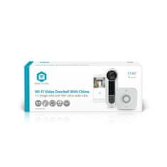 Nedis SmartLife chytrý domovní zvonek s kamerou, WiFi, microSD, Full HD 1536p, Onvif, IP65 (WIFICDP40CWT)