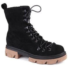 Vinceza Dámské semišové zateplené boty černé velikost 39