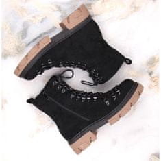 Vinceza Dámské semišové zateplené boty černé velikost 39