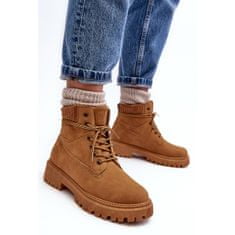 Cross Jeans Dámské zateplené kalhoty Trappers Camel velikost 41