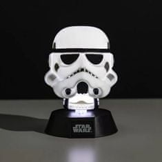 CurePink Plastová dekorativní svítící figurka Star Wars|Hvězdné války: Stormtrooper (výška 10 cm)