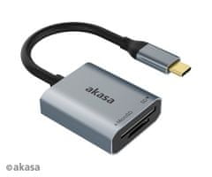 Akasa USB 3.2 Type-C Dual čtečka karet