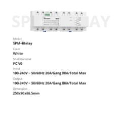 shumee Chytrý přepínač WiFi Ethernet měřič spotřeby energie SPM-4Relay