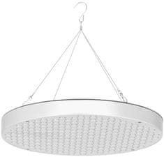 Greatstore Celospektrální lampa pro pěstování rostlin kulatá o průměru 33 cm 250 LED 50 W stříbrná