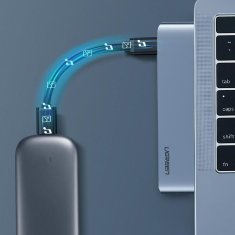 Greatstore Adaptér HUB pro MacBook Pro / Air 2x USB-C na 3x USB 3.0 / TF / SD / USB-C - šedý