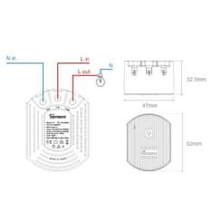 Greatstore D1 inteligentní stmívač světla RF 433 MHz černý