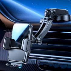 shumee Automatický držák do auta s 15W indukční nabíječkou pro čelní sklo kokpitu - černý