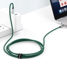 Greatstore Kabel USB-C 100W 5A Power Delivery se zobrazením měřiče spotřeby 2m zelený