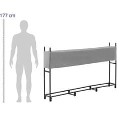 shumee Venkovní kovový regál na palivové dřevo s krytem do 100 kg 200 x 25 x 116 cm