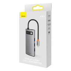 Greatstore StarJoy HUB 6v1 USB-C 3xUSB HDMI RJ45 PD šedý