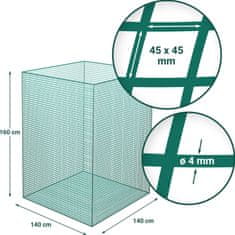 shumee Síť na seno v balících pro krmení koní oka 45 x 45 mm 1,4 x 1,4 x 1,6 m