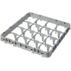 shumee Skleněný nástavec Full Drop E1 pro koš CAMBRO 50x50 cm s 16 přihrádkami - šedý