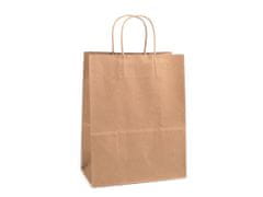 Kraftika 12ks hnědá přírodní dárková taška, dárkové tašky