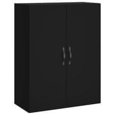 Greatstore Skříň highboard černá 69,5 x 34 x 180 cm kompozitní dřevo