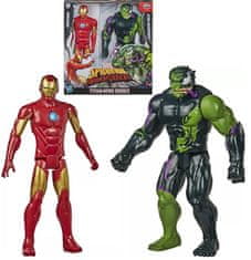 MARVEL Sada 2 Figurek 30 cm Iron Man Venomized Hulk od Hasbro.