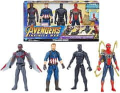 Avengers Avengers Infinity War Sada 4 Figurek 30 cm Černý Panter Iron Spider Kapitan Amerika Falcon od Hasbro))