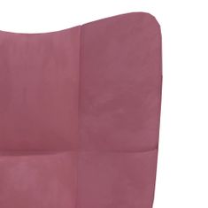 Vidaxl Relaxační křeslo růžové samet