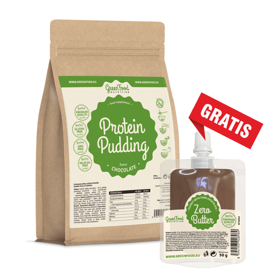 GreenFood Nutrition Proteinový puding 400g Příchutě: Čokoláda