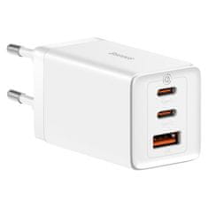 shumee GaN rychlonabíječka 2x USB-C USB 65W + USB-C kabel bílý