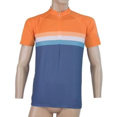 Sensor Dres Cyklo Summer Stripe - pánský, modrá/oranžová - Velikost S