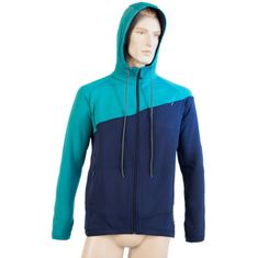 Sensor Mikina Tecnostretch - pánská, s kapucí, na zip, deep blue/pagoda blue - Velikost S