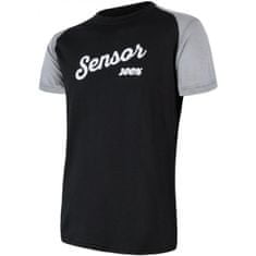 Sensor Triko Merino Active PT Logo - pánské, krátký, černá/šedá - Velikost S