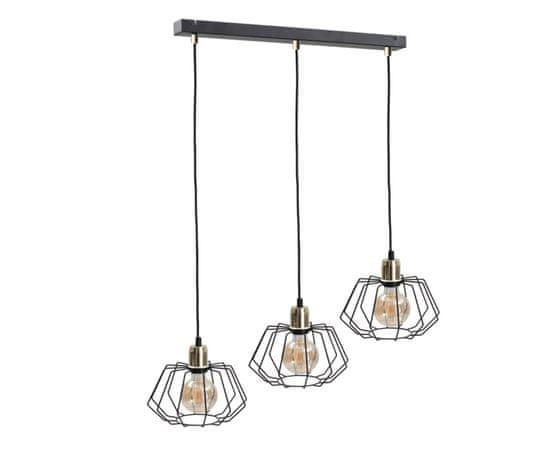 Greatstore 3xE27 LUNA GOLD závěsná lampa