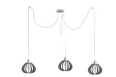 Greatstore 3xE27 NICOLETA GREY závěsná lampa 838